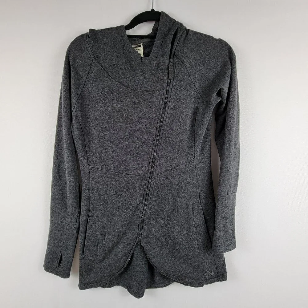 The North Face Asymmetrical Zip Jacket Women's S/P Gray Long Sleeve Pocket